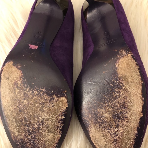 Coach Nala Purple Suede Pumps Size 8.5 Q2043 - Picture 5 of 8